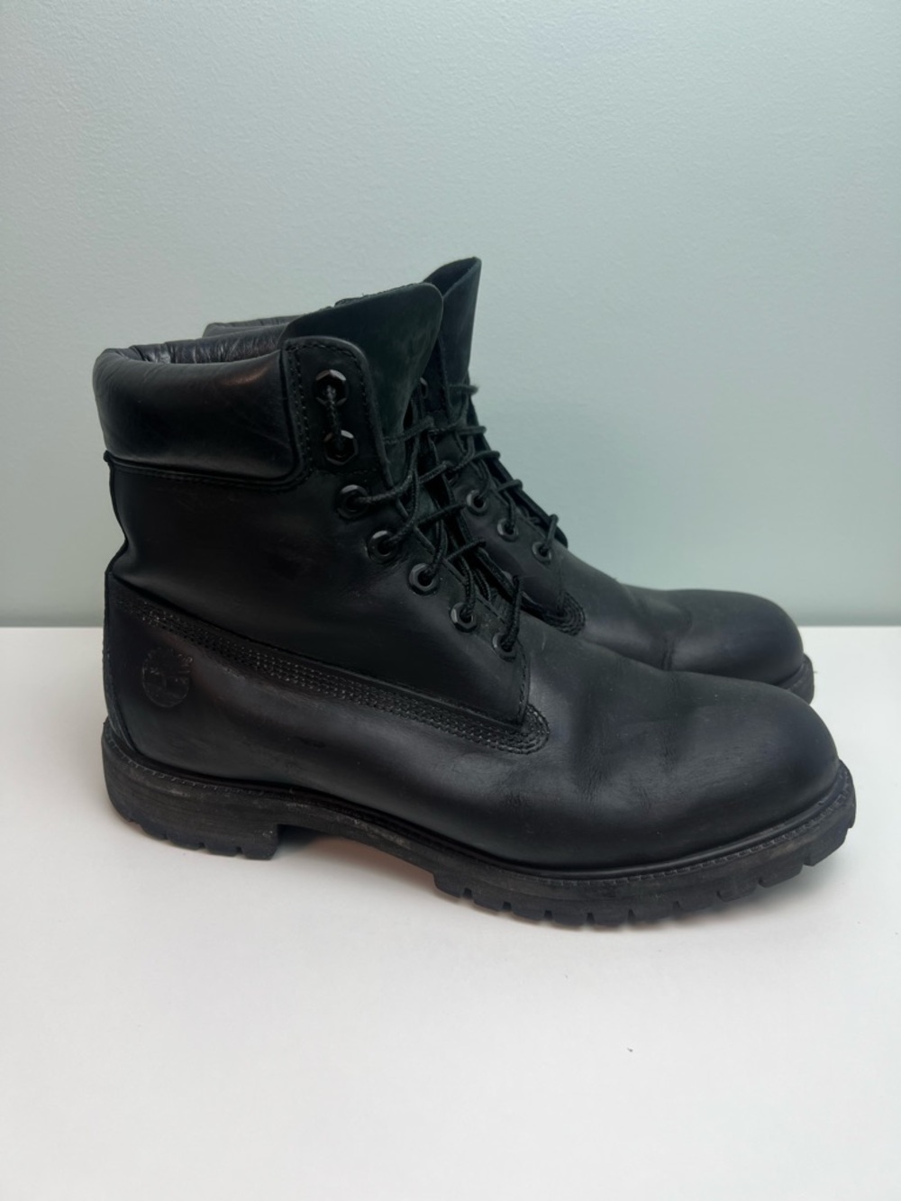 Timberland 6 Inch Premium Boots Mens Size 11 Black Leather Waterproof Work